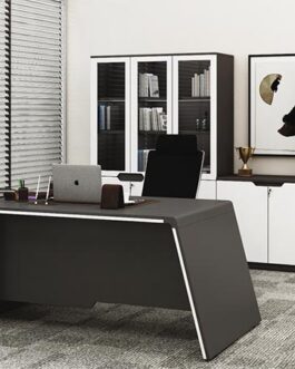 Crystal Office Table & Storage 1