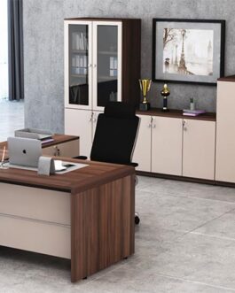 Crystal Office Table & Storage 4